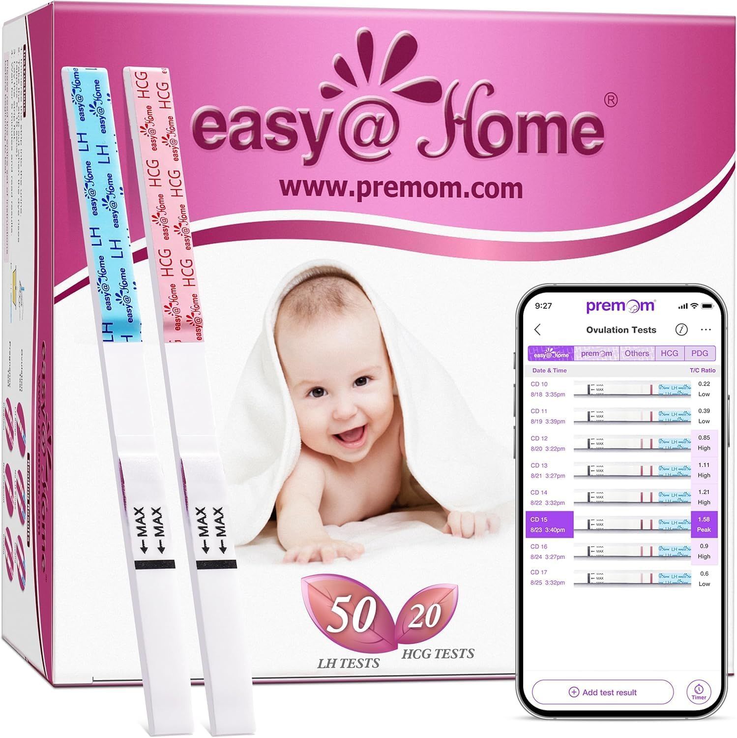 Easy@Home Ovulationstest und Schwangerschaftsfrühtest V2603-1943