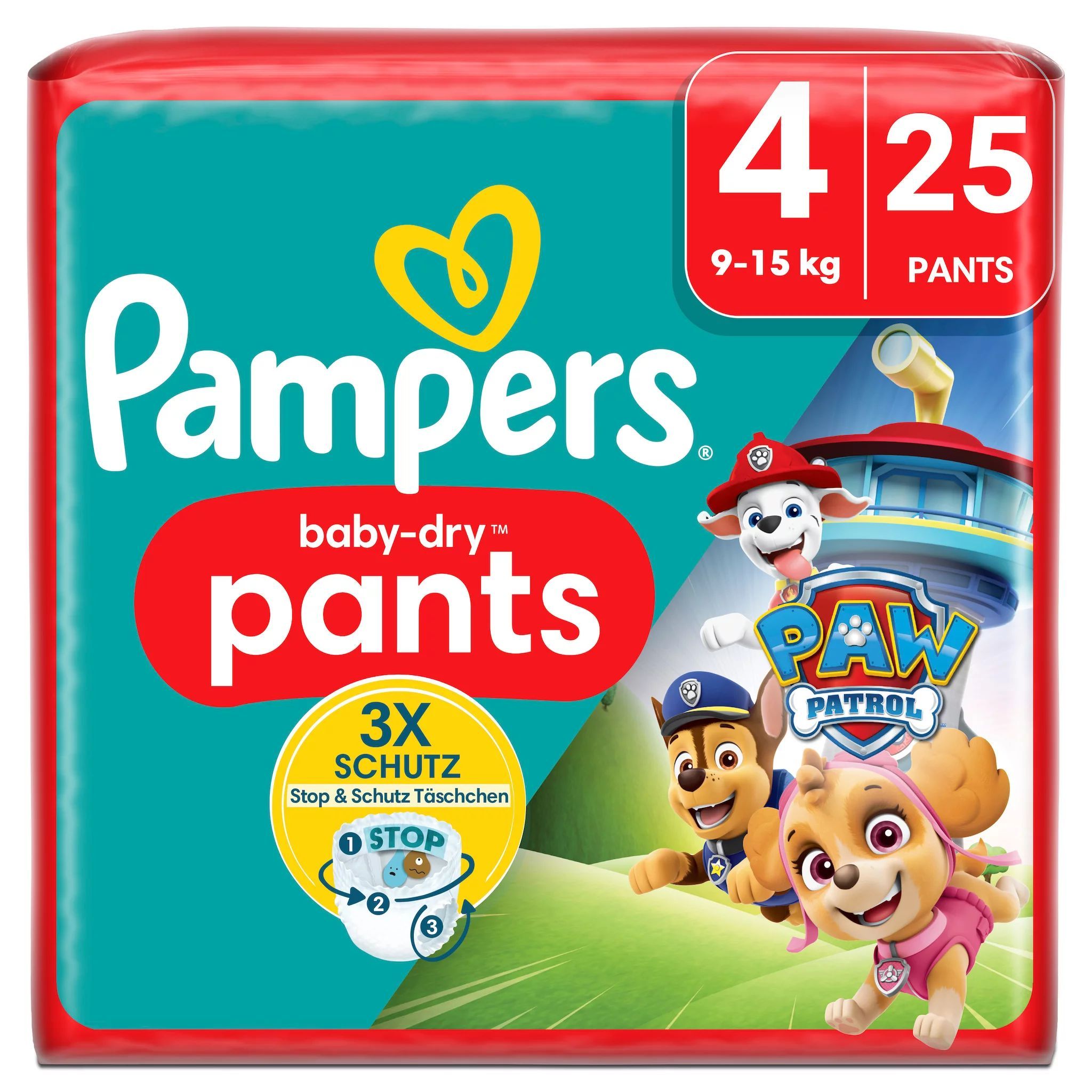 Pampers Baby Dry Pants Gr.4 Maxi 9-15kg Single Pack Paw Patrol Windeln
