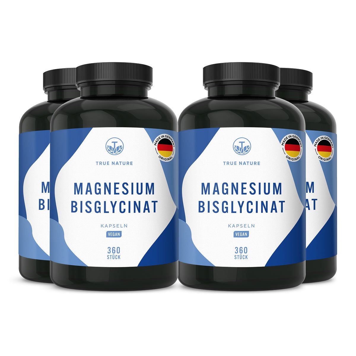 TRUE NATURE® Magnesium Kapseln - Magnesium Bisglycinat (Magnesium Glycinat)