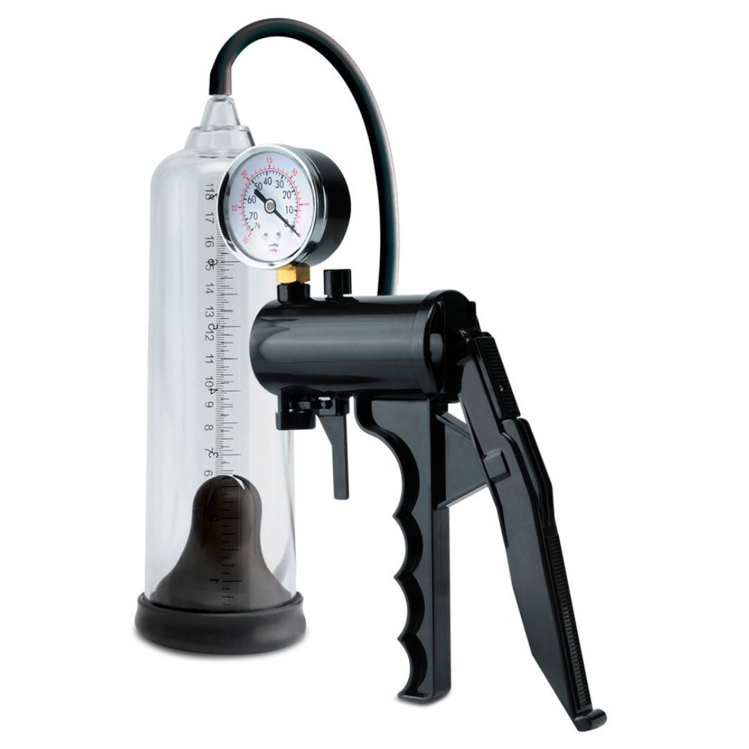 Penispumpe 'Max-Precision Power Pump' | Manometer mit Sicherheitsventil, Mess-Skala | Pumpset!