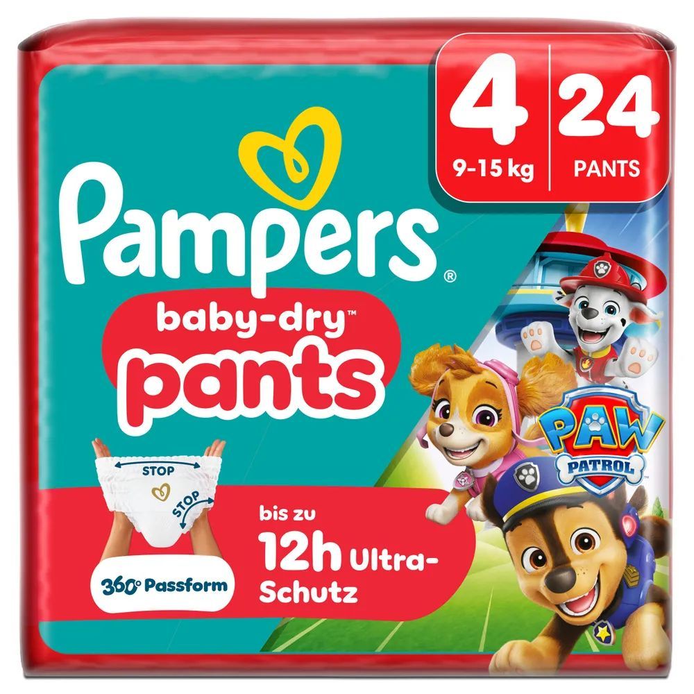 Pampers Baby Dry Pants Gr.4 Maxi 9-15kg  Paw Patrol Windeln Single Pack