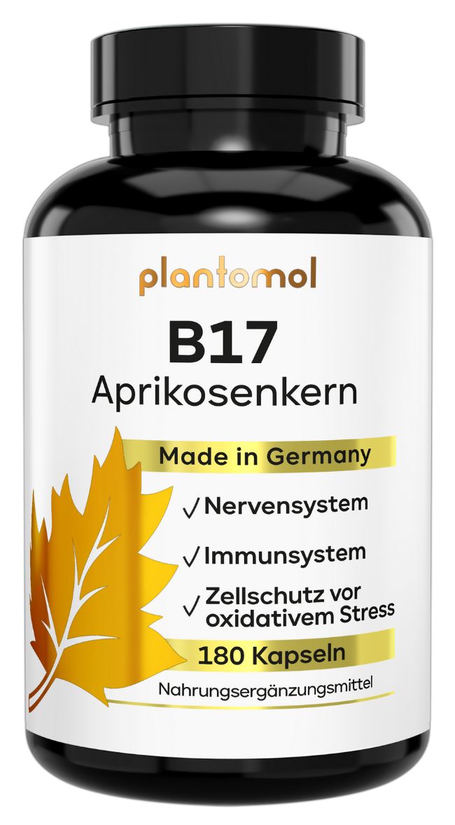 plantomol® Aprikosenkerne Kapseln mit natürlichem Vitamin B17 sowie Vitamin C aus Hagebutte