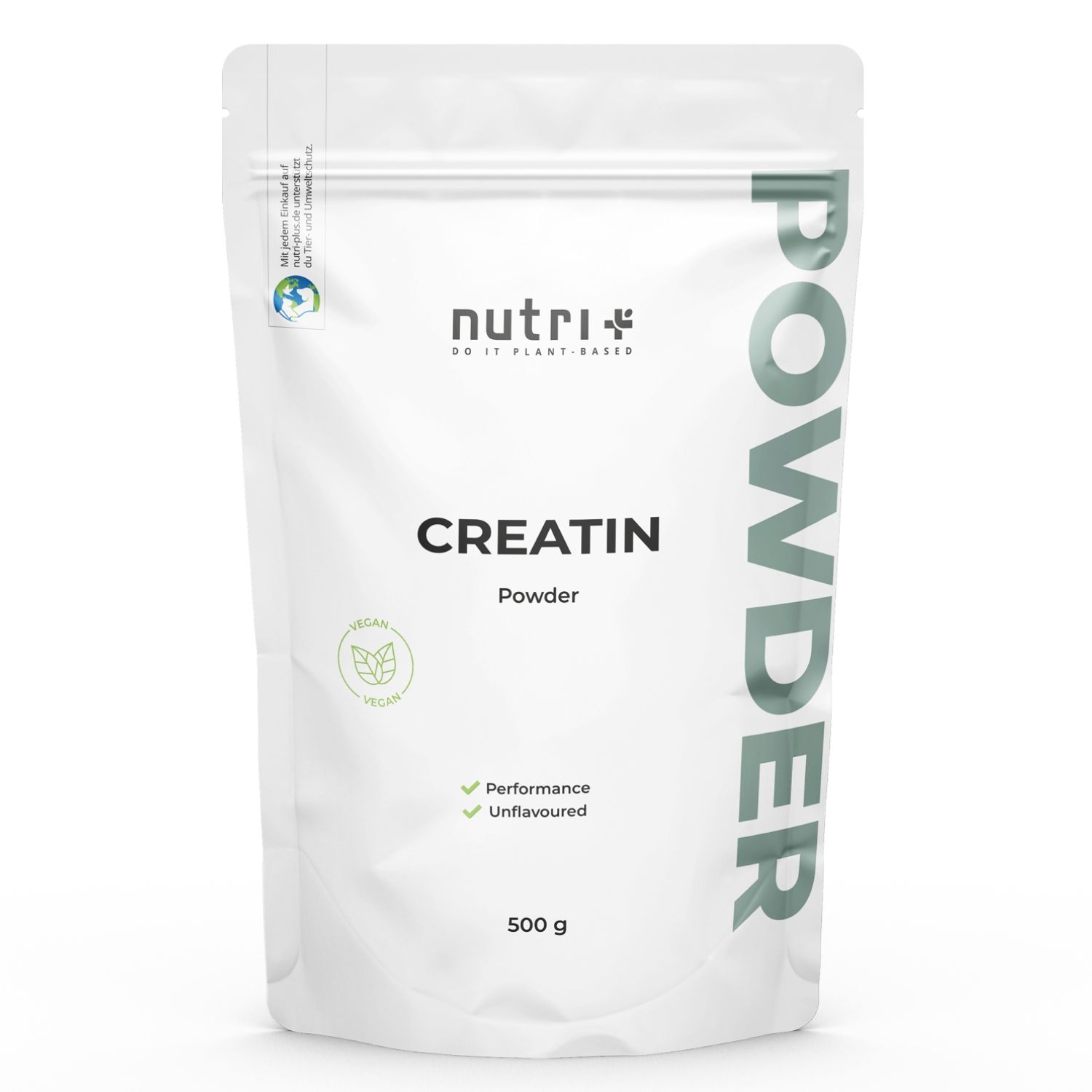 nutri+ Creatin Monohydrat Pulver - 500 g Kreatin