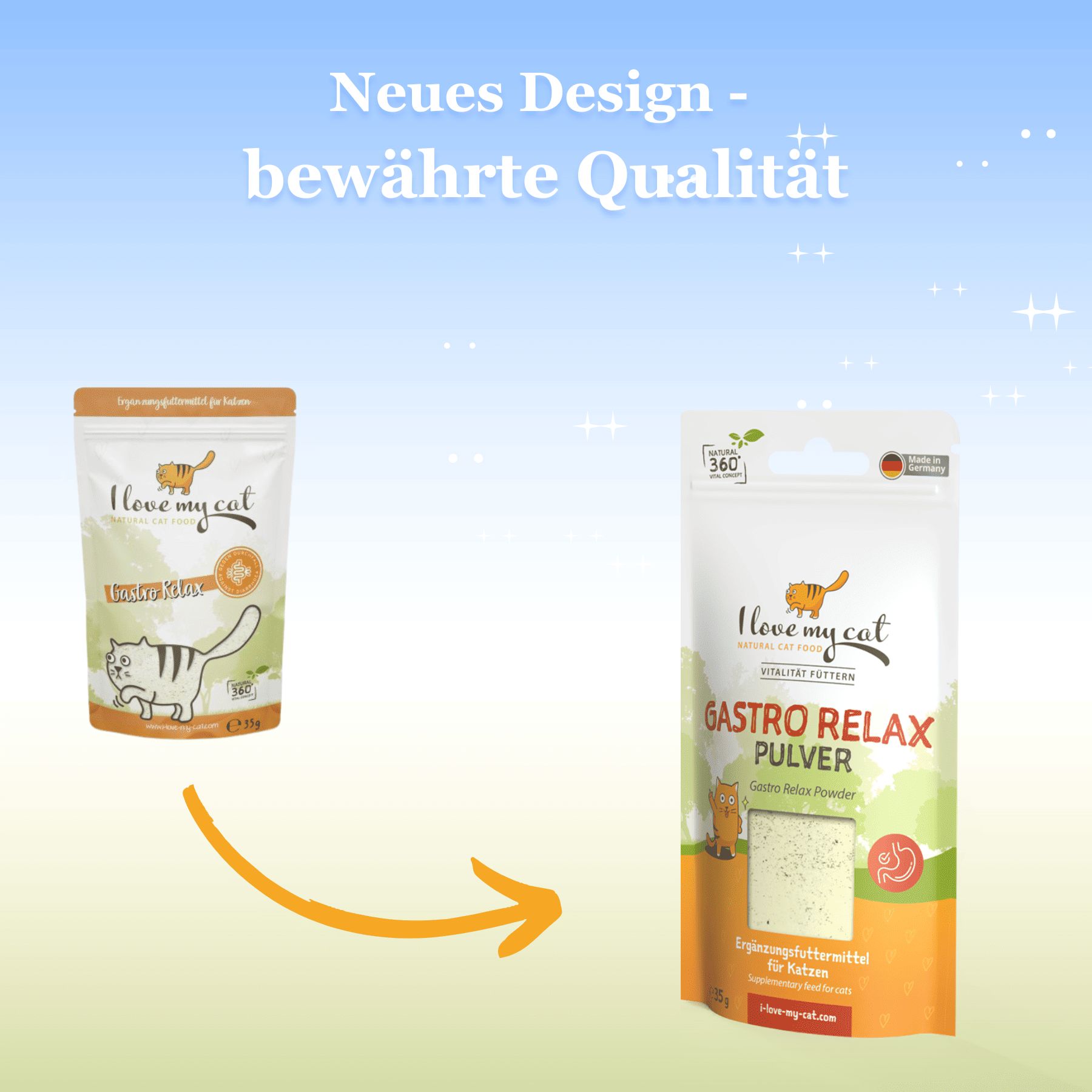I love my cat Nahrungsergänzung für Katzen - Gastro Relax Pulver