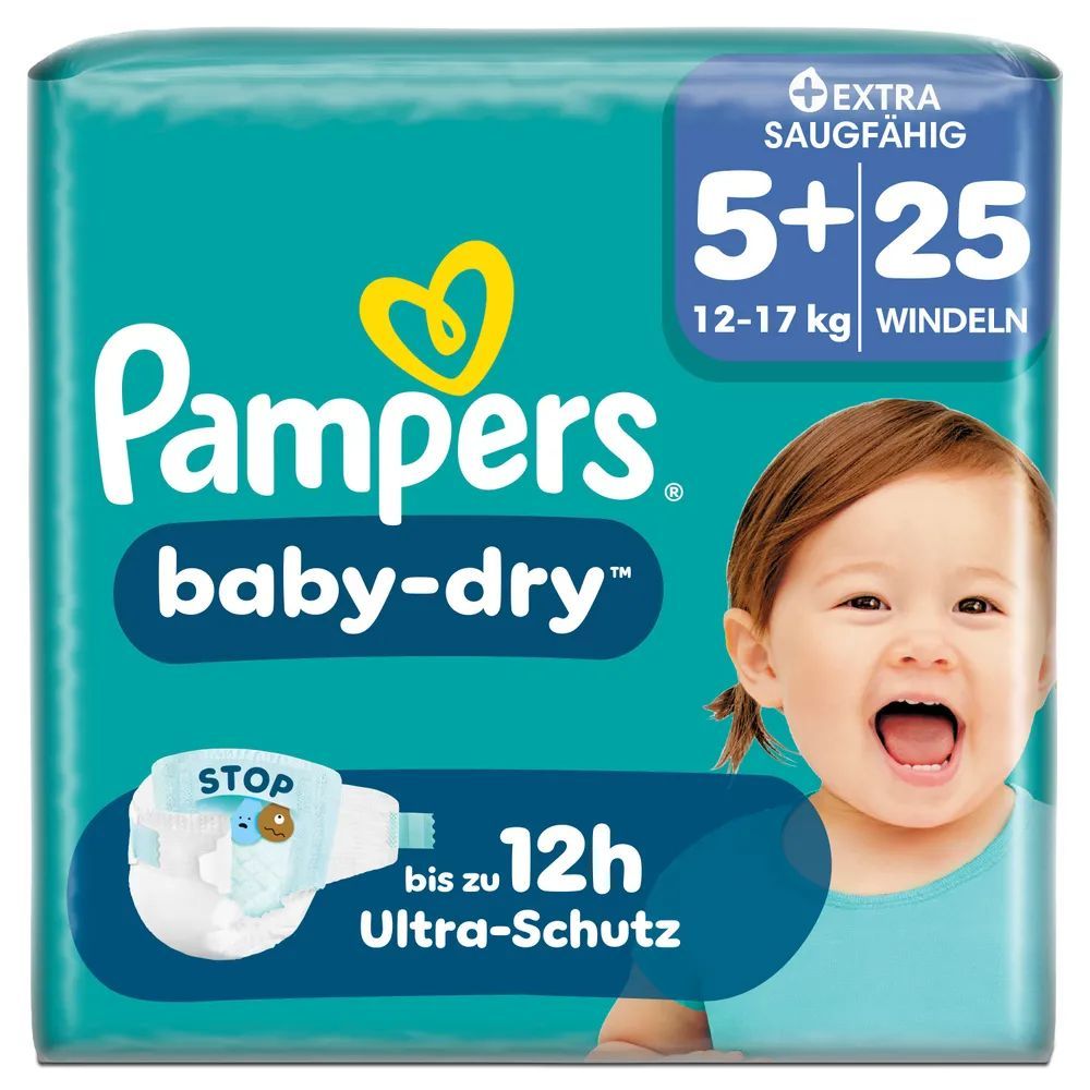 Pampers Baby Dry Gr.5+ Junior Plus 12-17kg  Windeln Single Pack