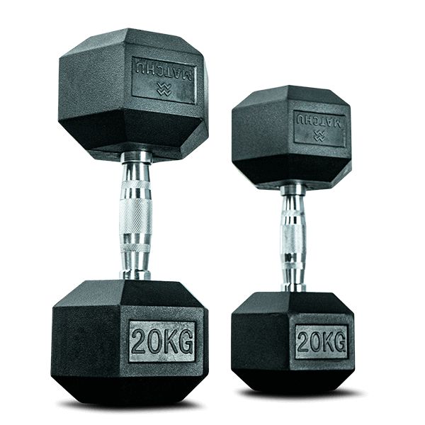Matchu Sports - Hanteln Hexagon Set 20 kg - Dumbbell Set - Kurzhantelset