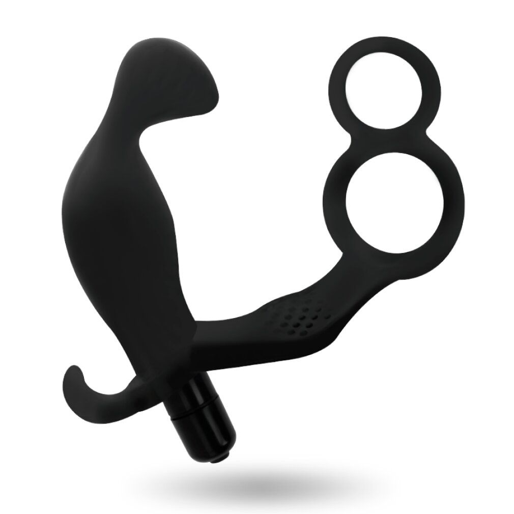 Addicted Toys - Flexibler Analplug mit doppeltem Penisring