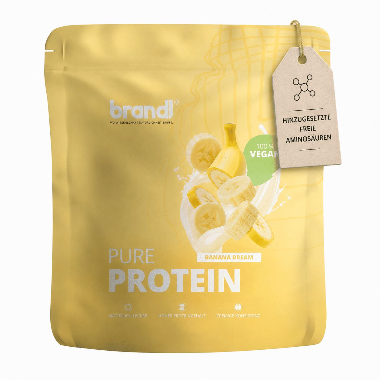 brandl® Pure Protein 2.0 Veganes Proteinpulver | Eiweißpulver Vegan mit natürlichem Aroma