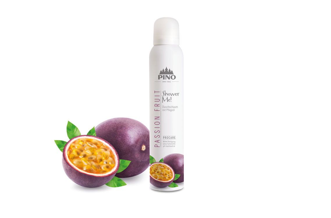 Pino Shower Me Duschschaum Passionsfrucht