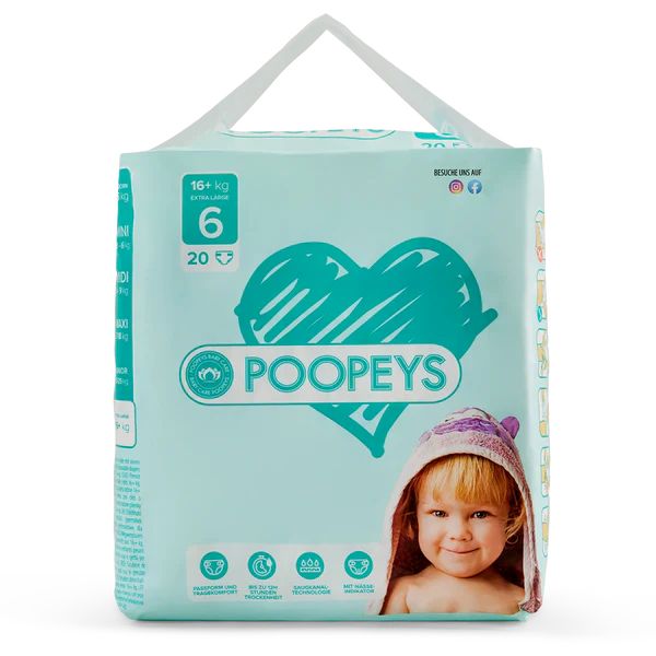 Poopeys Windeln - 6 XL | 16+ KG