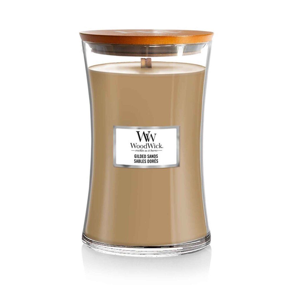 Woodwick Gilded Sands Duftkerze mit Holzdocht