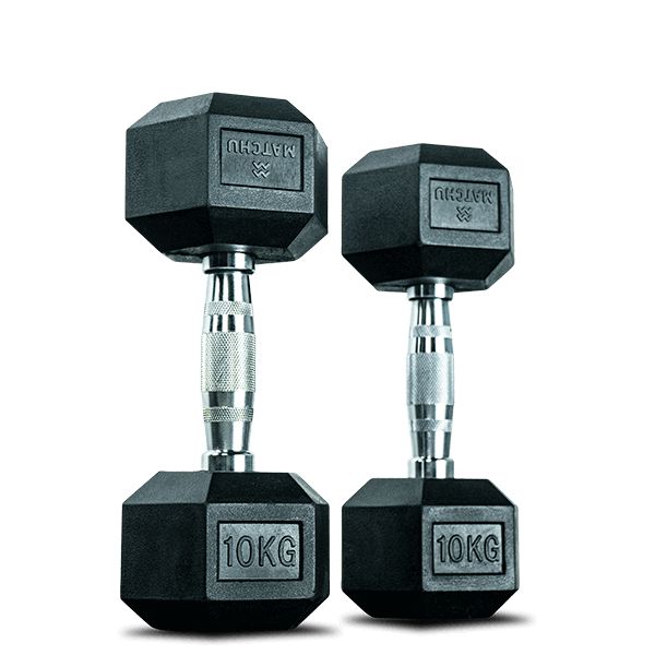 Matchu Sports - Hanteln Hexagon Set 10 kg - Dumbbell Set - Kurzhantelset