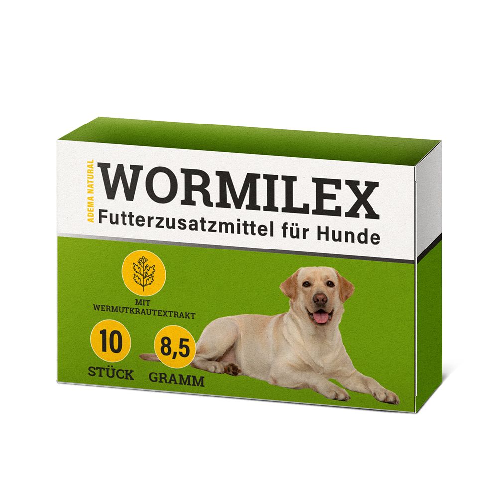 Adema Natural® Wormilex Wurmkur | Futterzusatzmittel Hund mit pflanzlicher Rezeptur