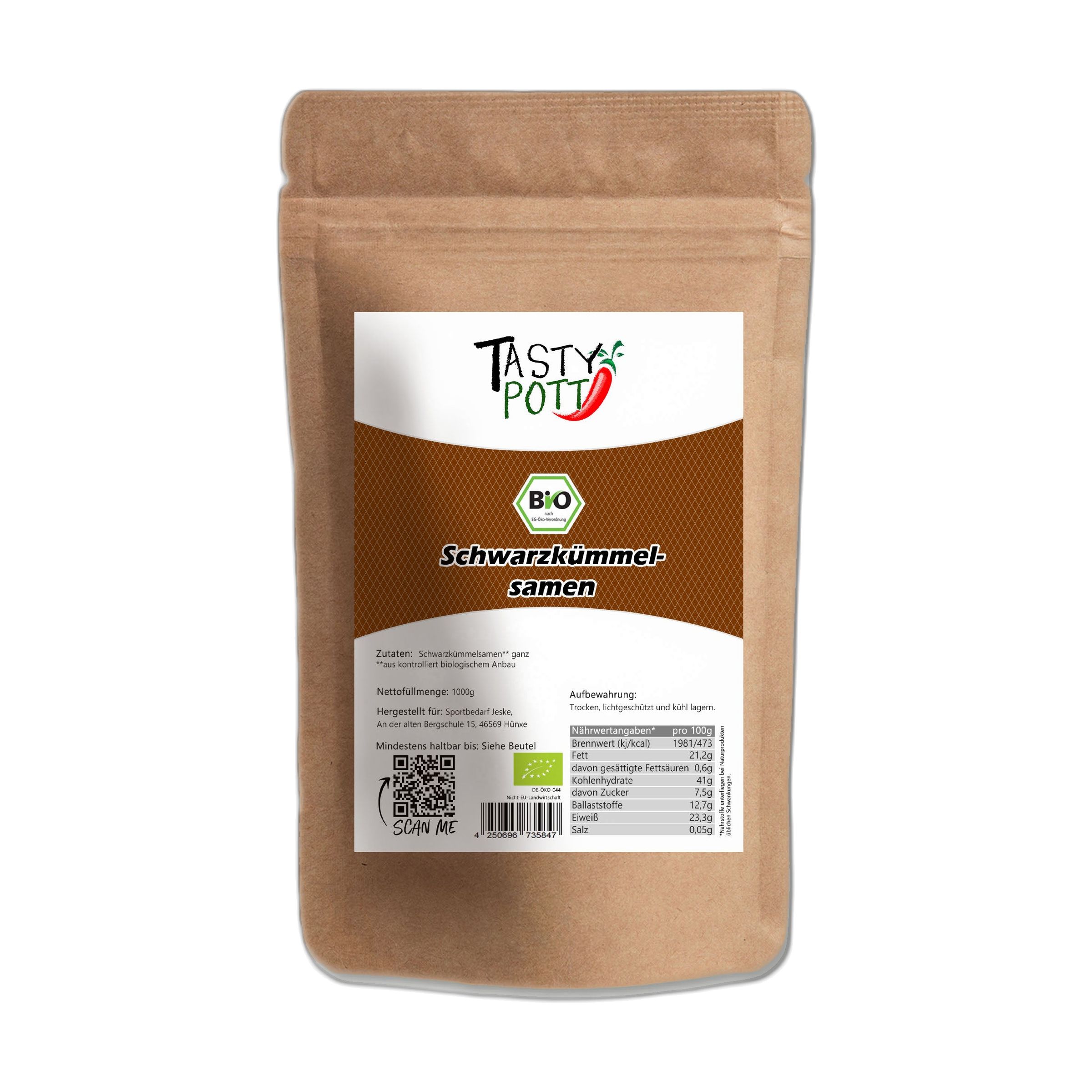 TASTY-POTT Tasty Pott Bio Schwarzkümmel ganze Samen