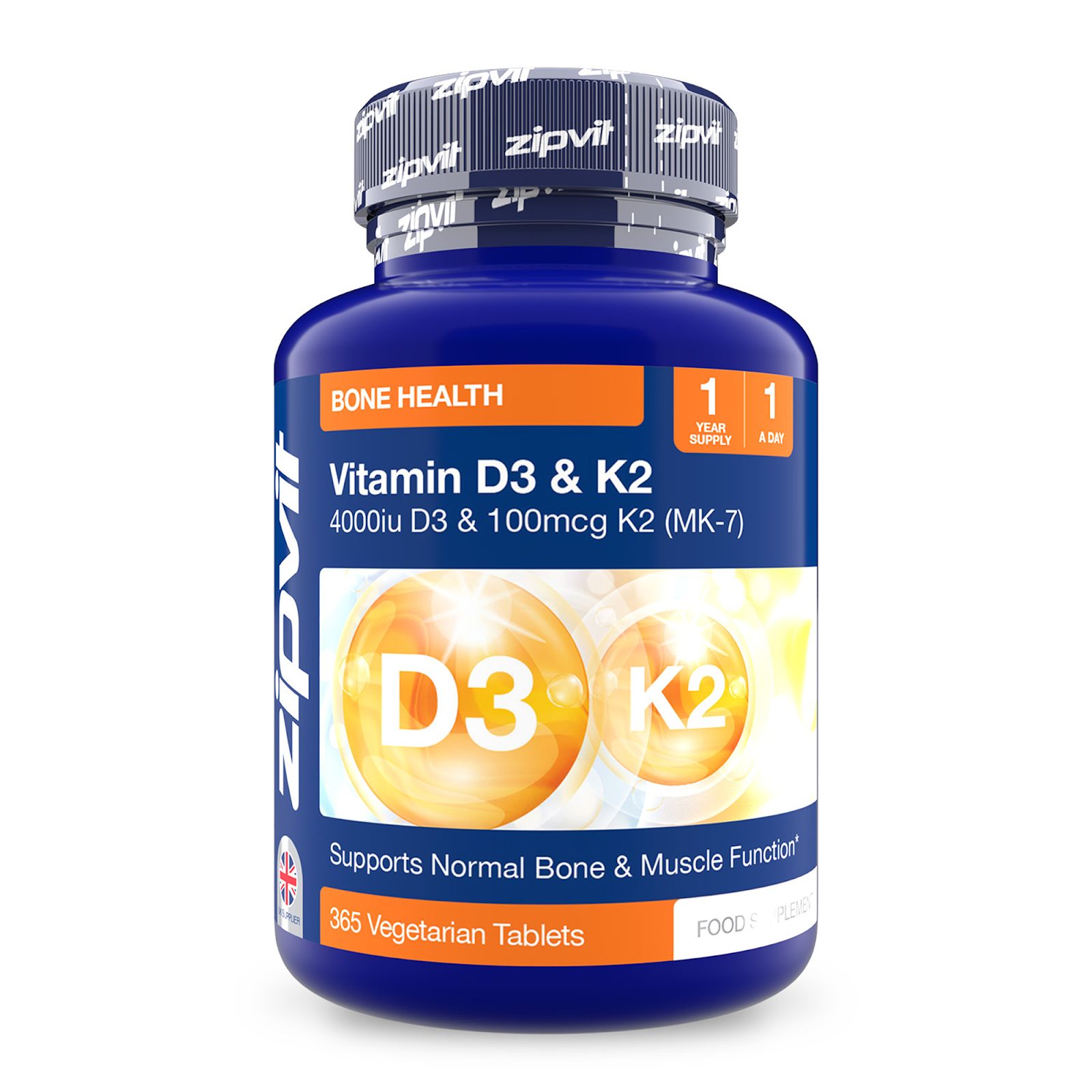 Zipvit Vitamin D3 4000IE & Vitamin K2 MK-7 100µg