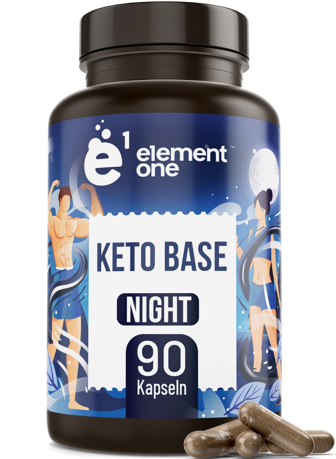 KETO NIGHT 90 Kapseln | ABNEHMEN Stoffwechsel ohne Koffein Element One