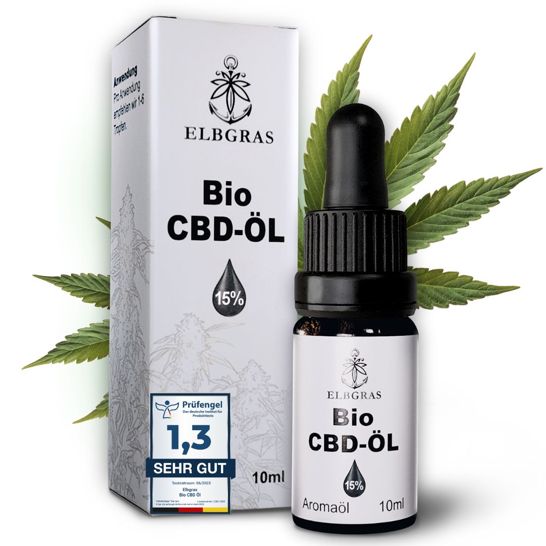 Elbgras Bio CBD Öl 15% - Hanföl in echter Crude-Qualität - CBD-Tropfen - Cannabisöl - Deutsche Marke