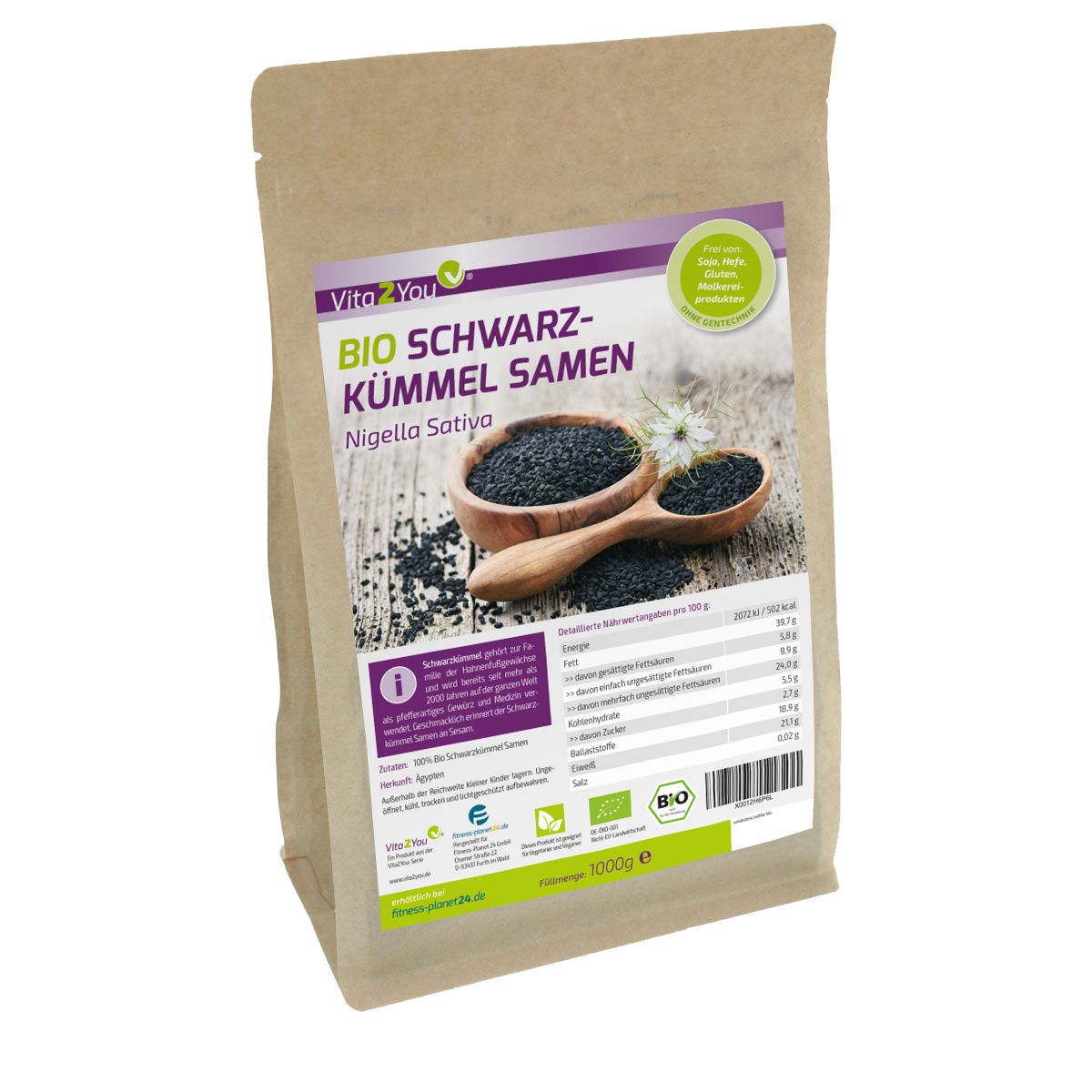 Vita2You Bio Schwarzkümmel Samen