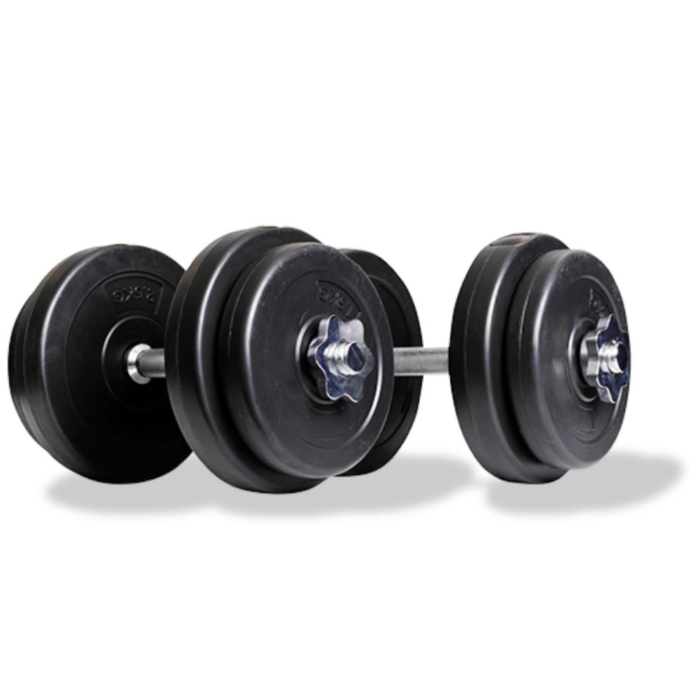 Matchu Sports - Verstellbare Vinyl Hanteln 2 x 10 kg - Kurzhantelset - Dumbbells - Kurzhanteln