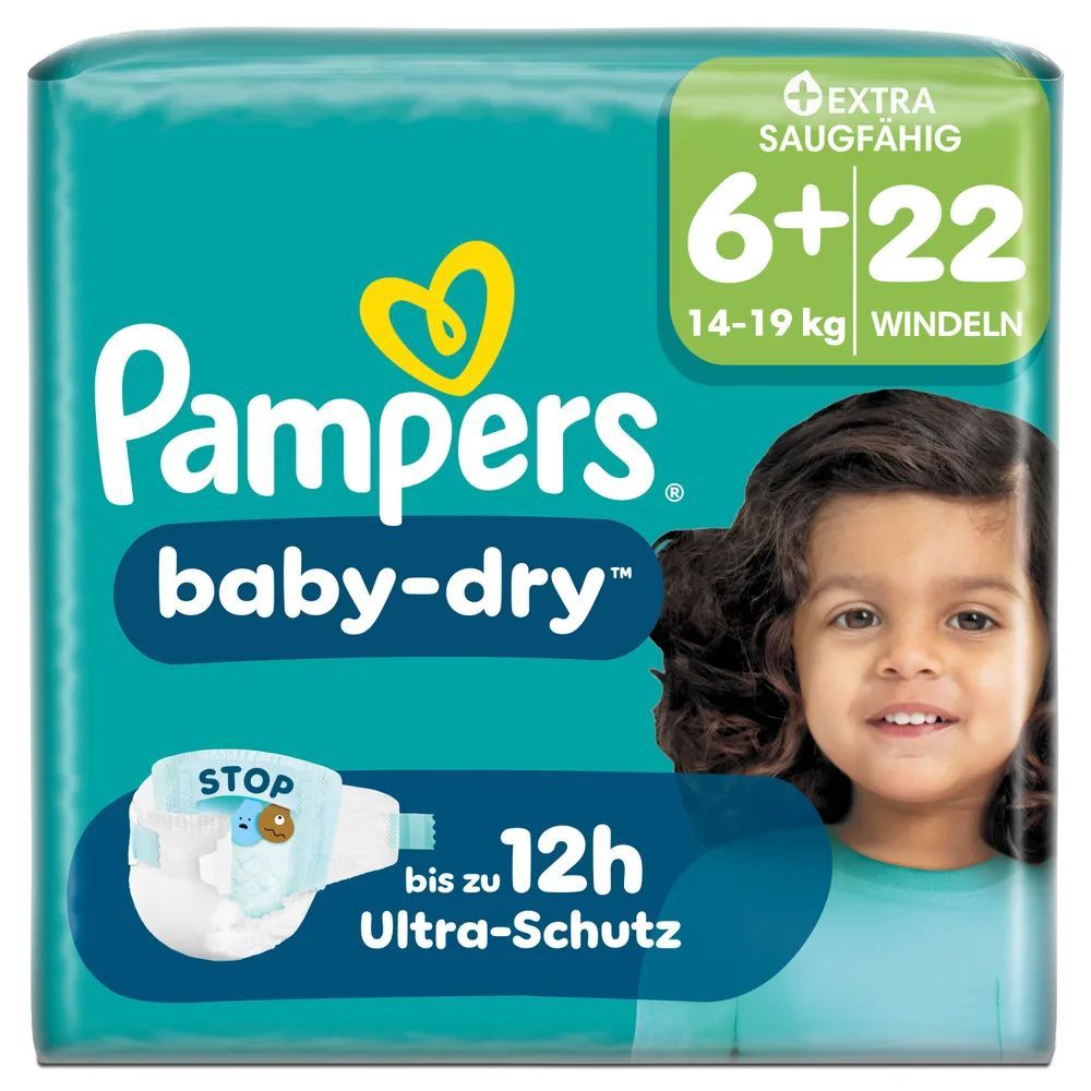 Pampers Baby Dry Gr.6+ Extra Large Plus 14-19kg  Windeln Single Pack