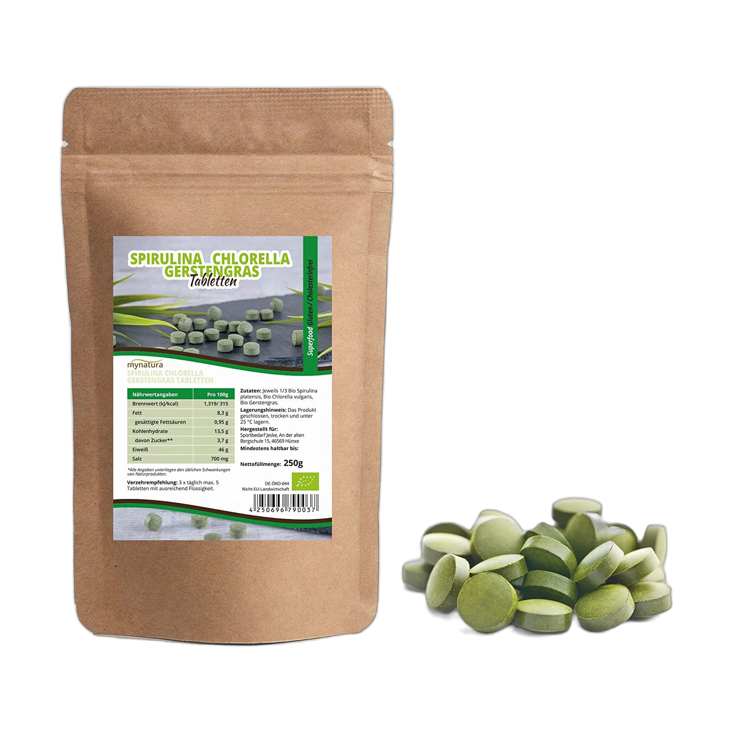 Mynatura Bio Spirulina Chlorella Gerstengras Mix Tabletten