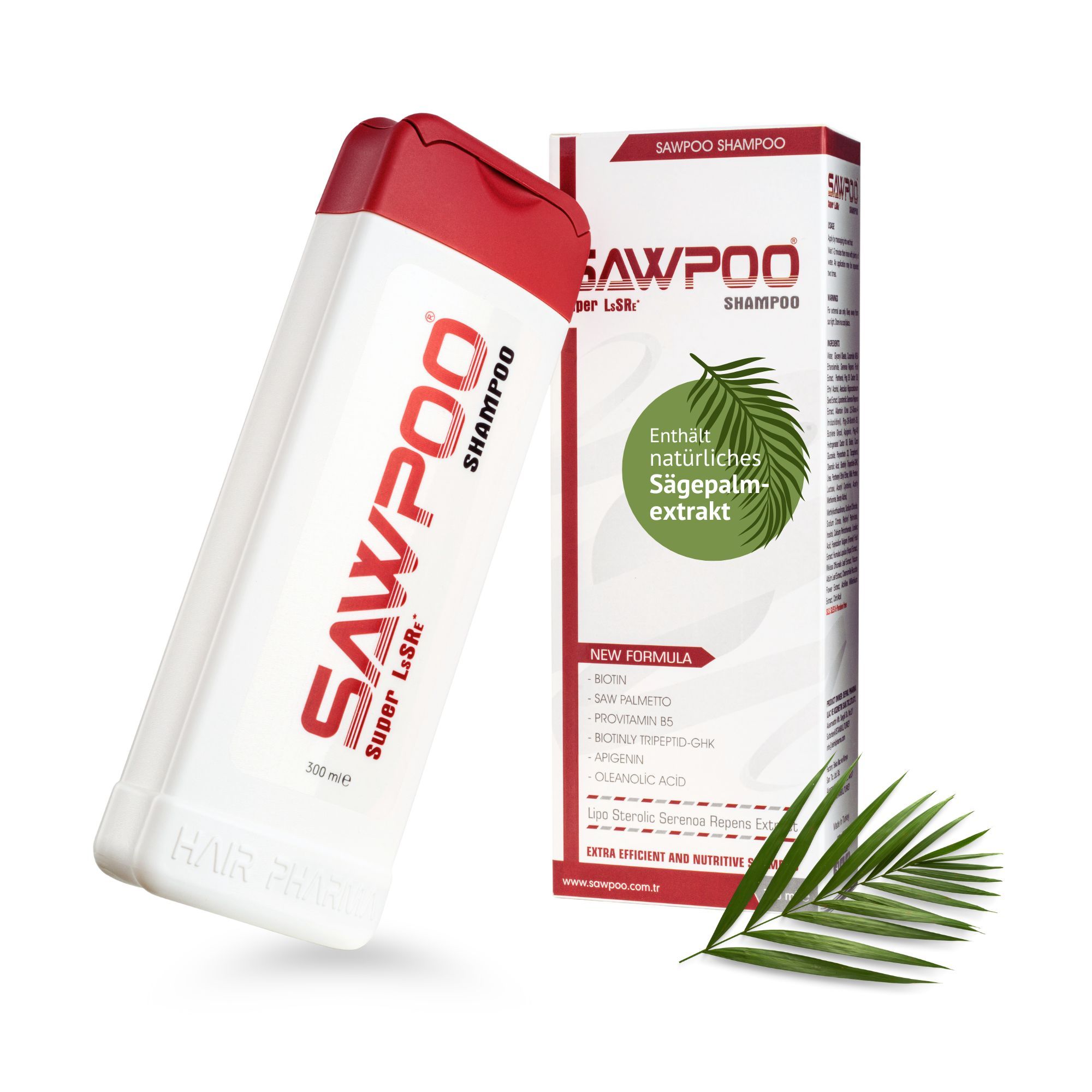 Sawpoo Shampoo mit Sägepalmextrakt gegen Haarausfall DHT Blocker