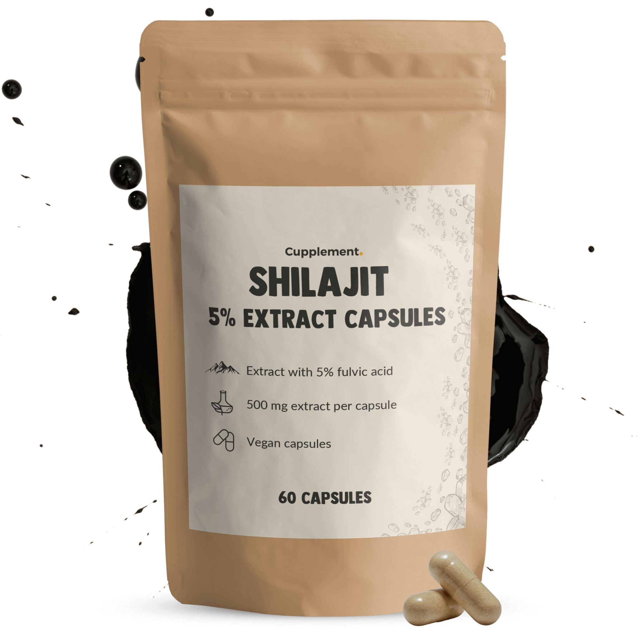 Cupplement® - Shilajit Extrakt Kapseln (5% Fulvinsäure) 500 mg