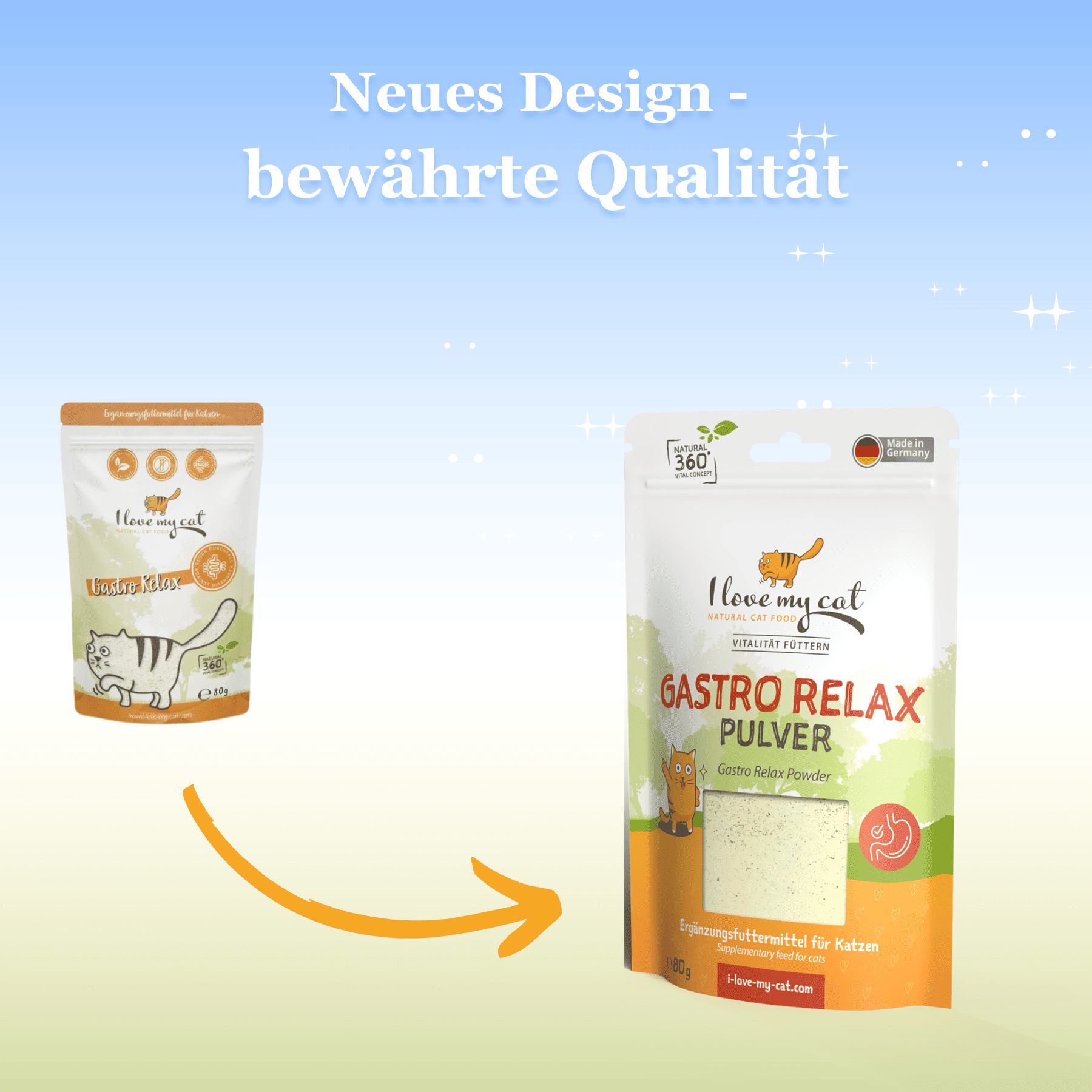 I love my cat Nahrungsergänzung für Katzen - Gastro Relax Pulver