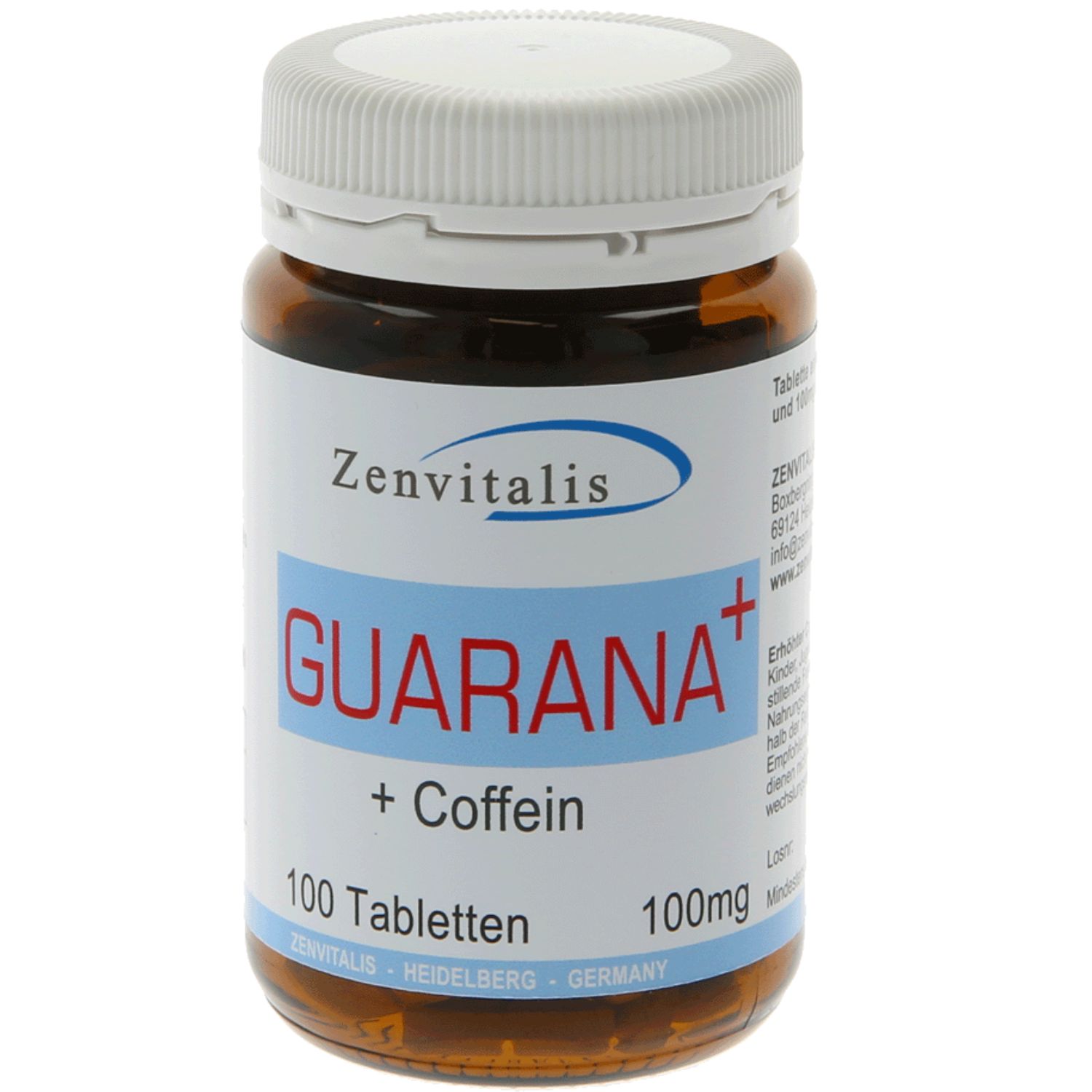 Zenvitalis Guarana+ Koffein 100 Tabletten