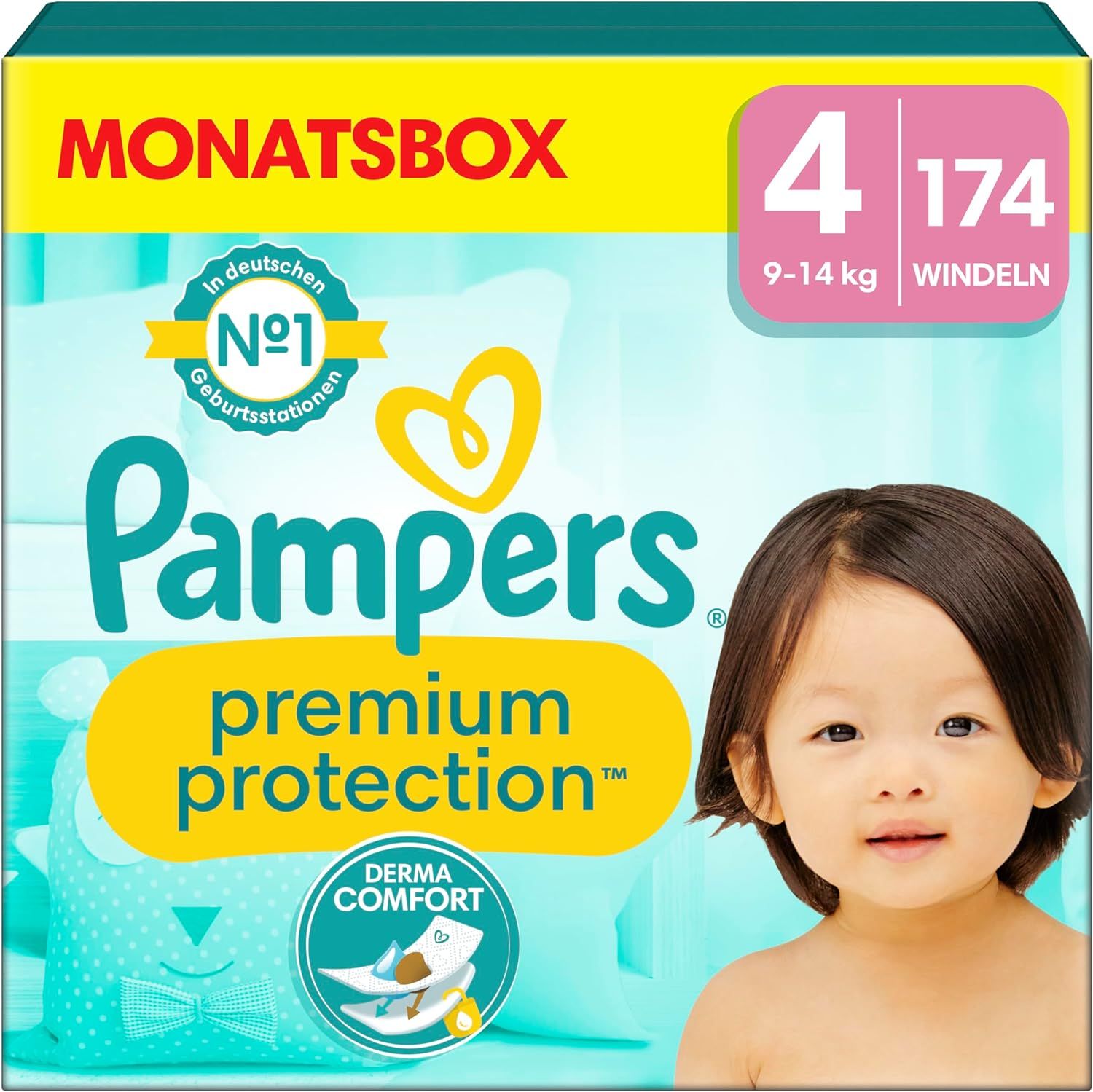 Pampers - MonatsBox 'Premium Protection' Gr.4 Maxi, 9-14kg