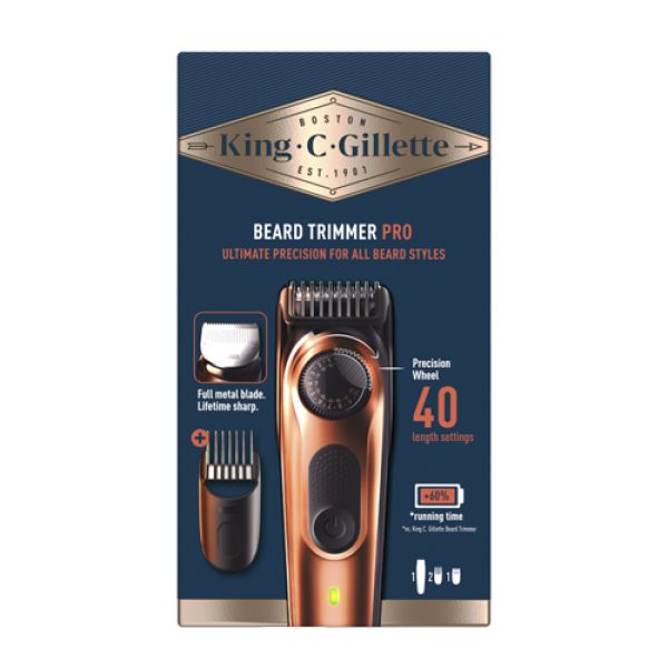 Gillette King C. Gillette Elektrischer Barttrimmer Pro