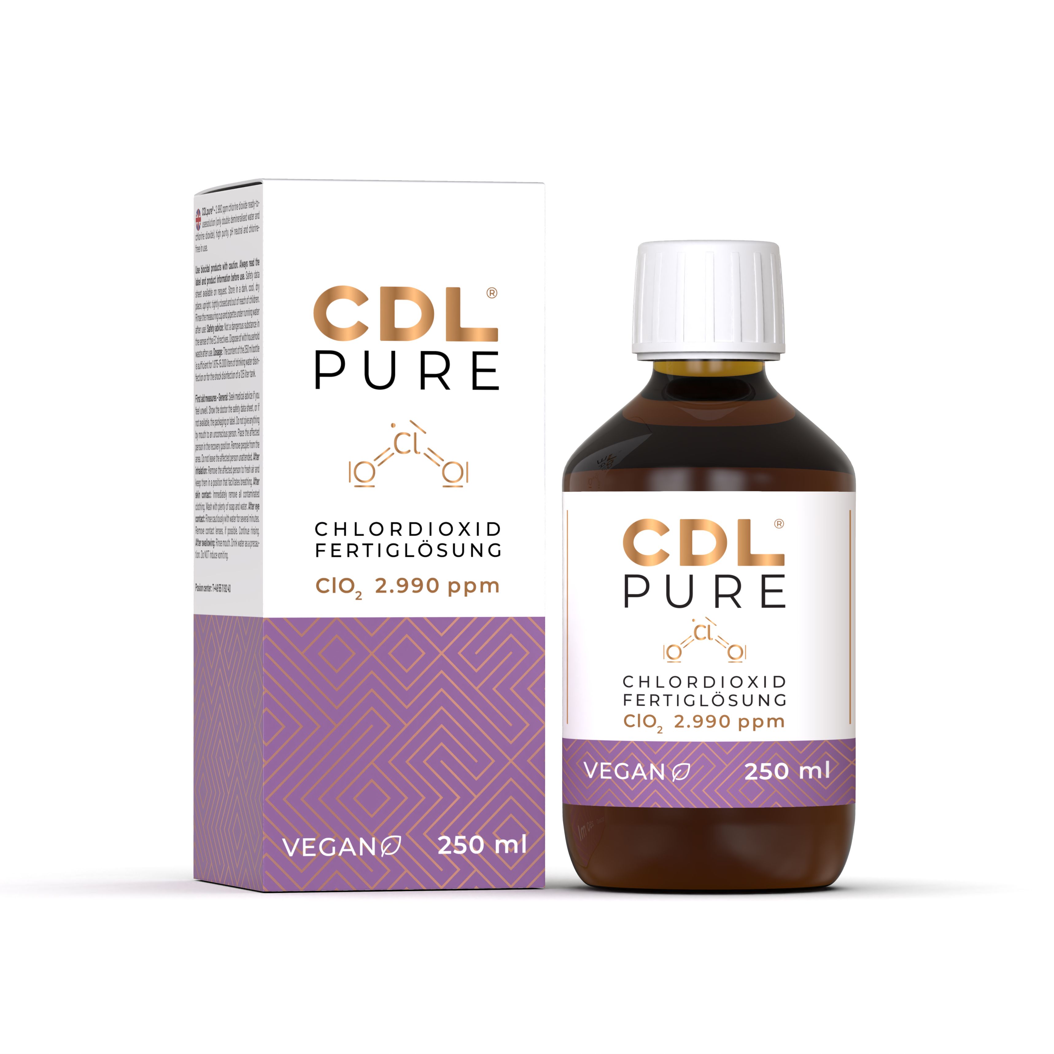 CDLpure - Chlordioxid Fertiglösung 2990ppm (0,299%) - CDL/CDS Tropfen