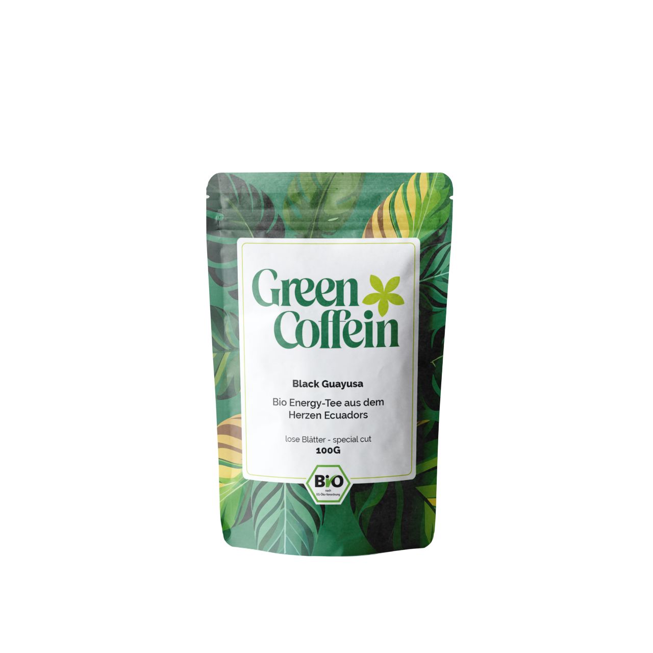 Bio Black Guayusa Energy Tee mit natürlichem Koffein von Green Coffein