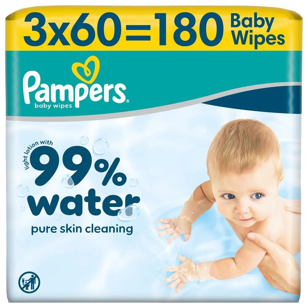 Pampers Feuchte Tücher 99% Water 3x Feuchttücher