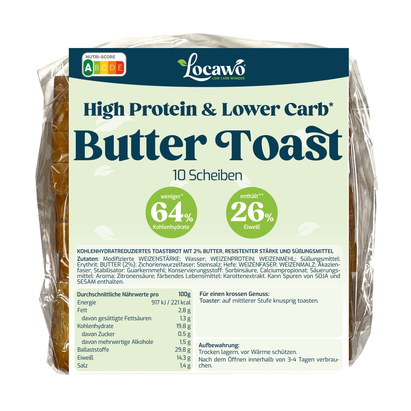 Locawo High Protein & Low Carb Butter Toast