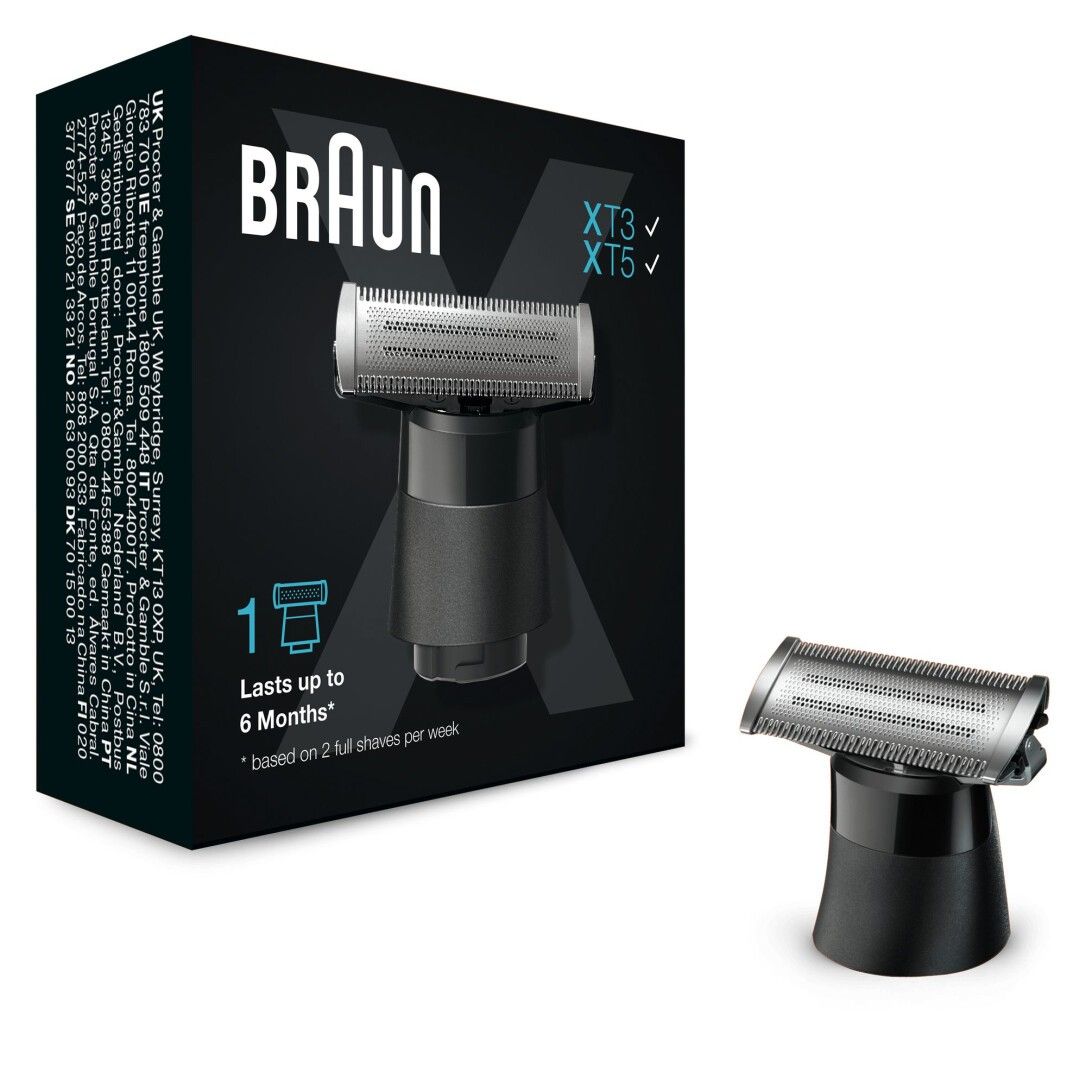 Braun - Ersatzscherkopf für Elektrische Rasierer für Männer 'XT10' in Schwarz