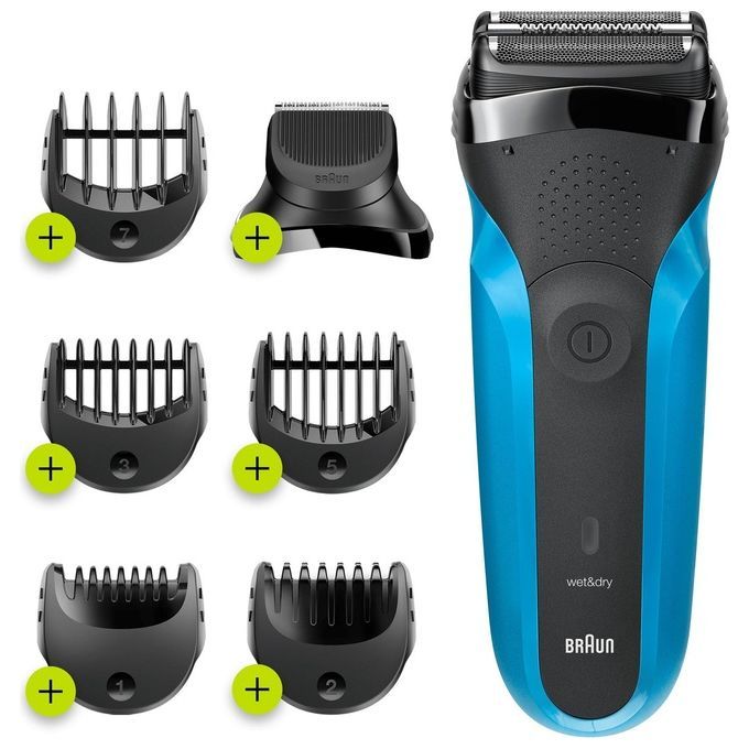 Braun - Trimmer fürs Gesicht 'Series 3 - 310BT' in Schwarz und Blau