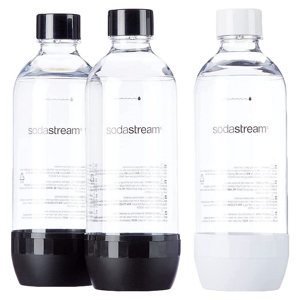 SodaStream PET Flaschen SET Standard 3x 1L weiss/schwarz