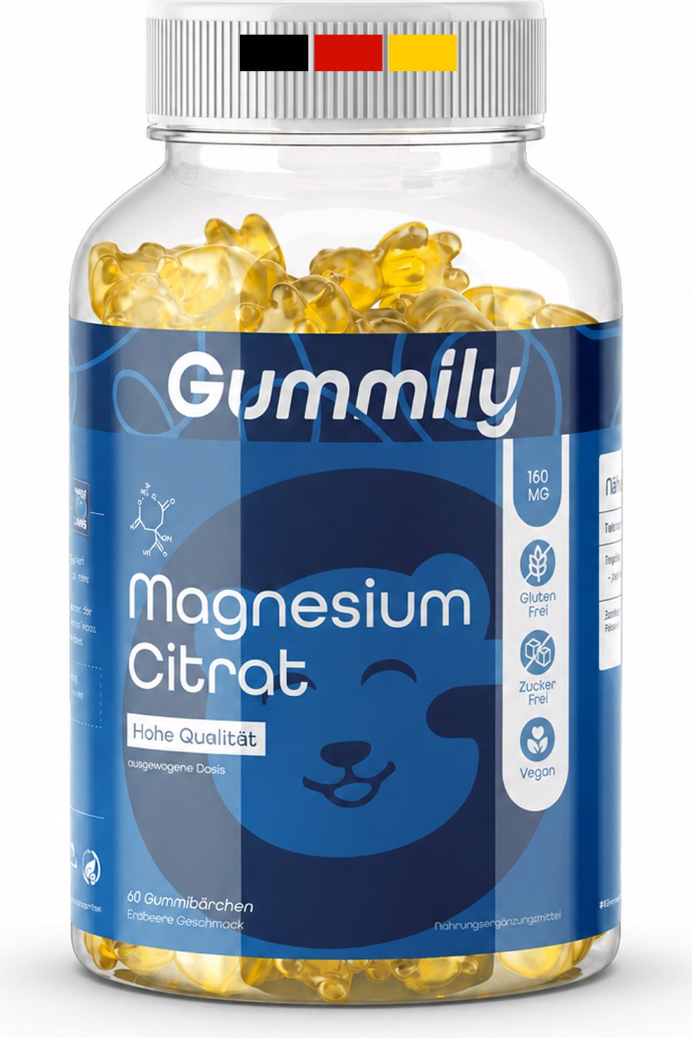 Gummily® Magnesium Gummibärchen - Magnesium für  Erwachsene - 1-Monats-Vorrat (60 Gummibärchen)