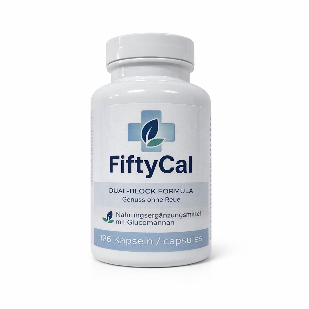 FiftyCal | Diät Kapseln | mit hochdosierten Glucomannan | 126 Kapseln