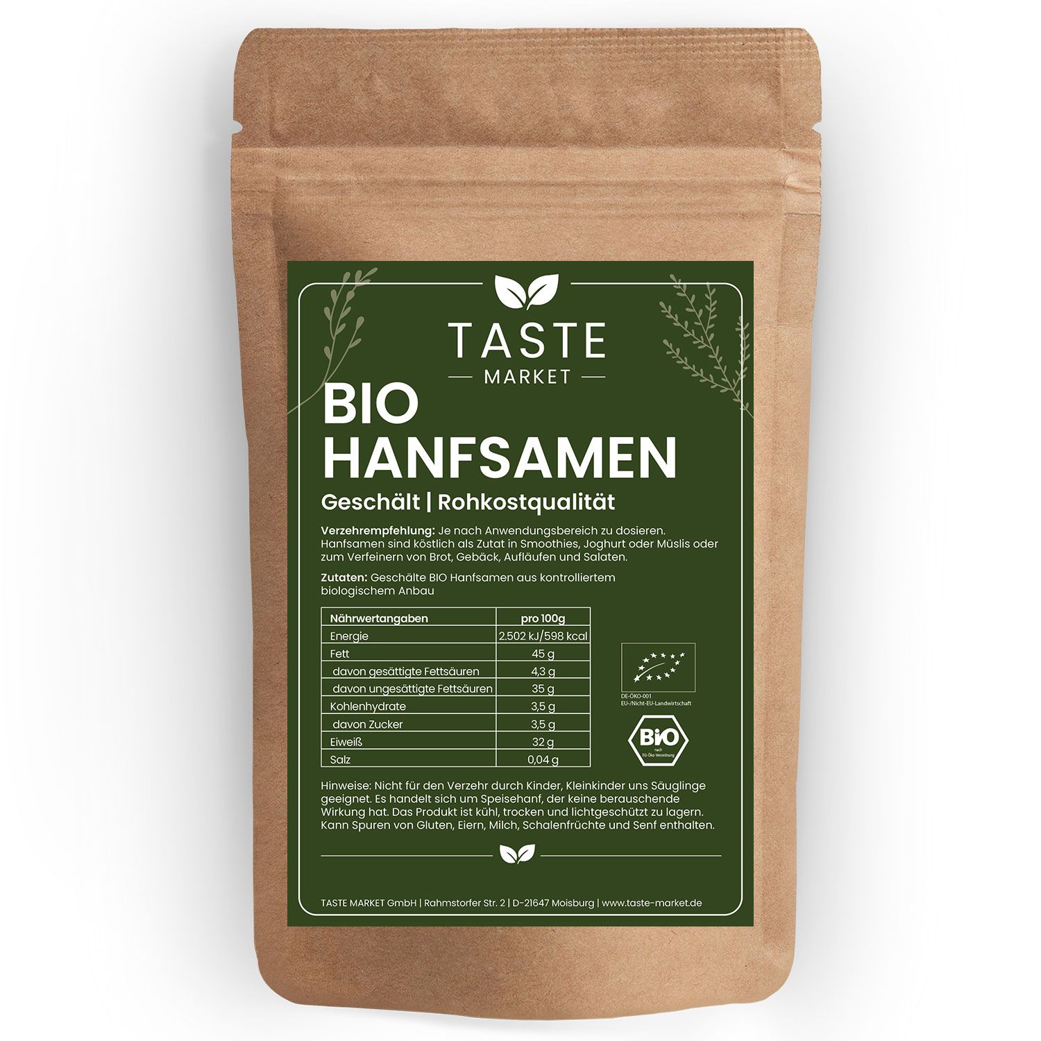 Taste Market Bio Hanfsamen