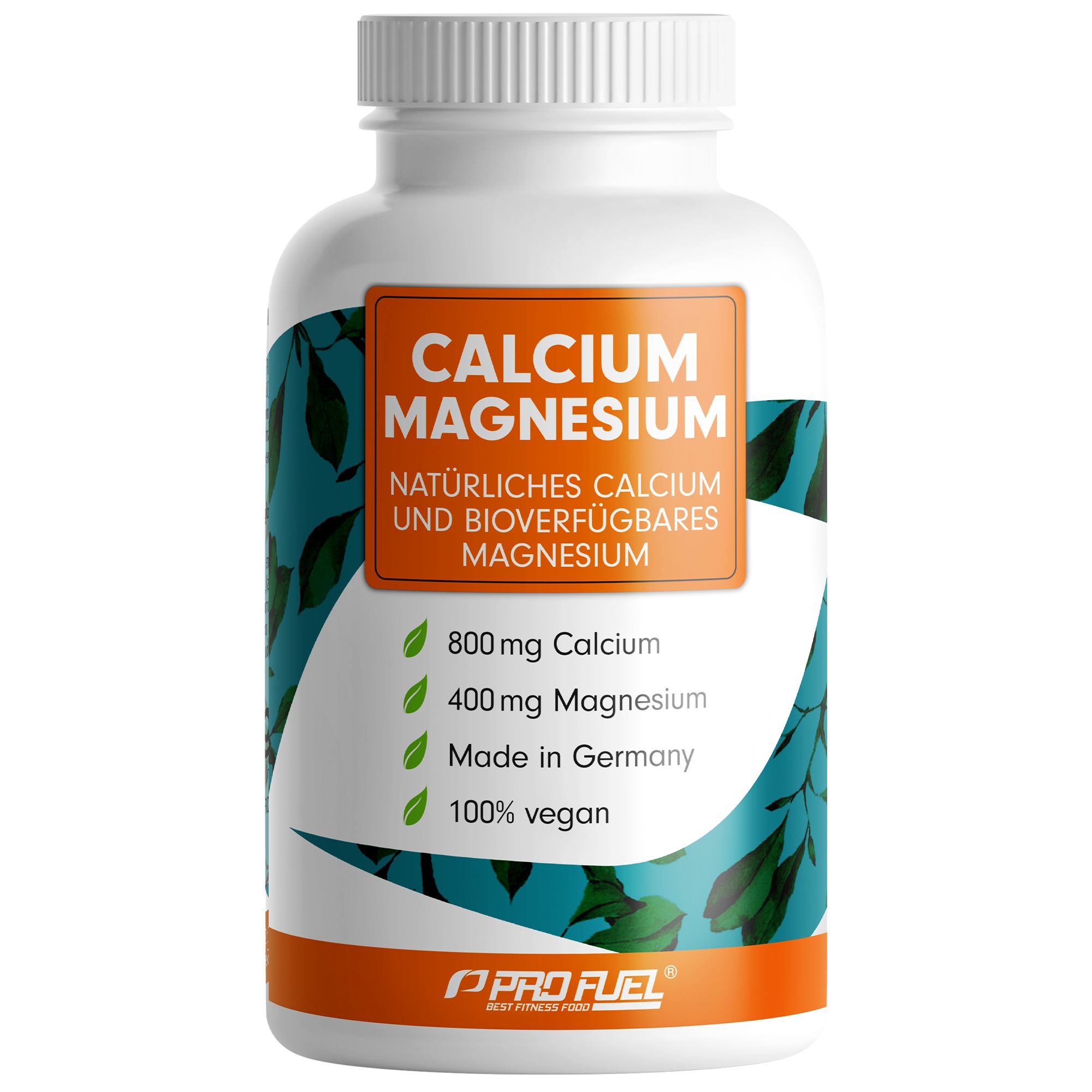 ProFuel - CALCIUM & MAGNESIUM Kapseln - hochdosiert mit 800mg Calcium & 400mg Magnesium 180 Kapseln