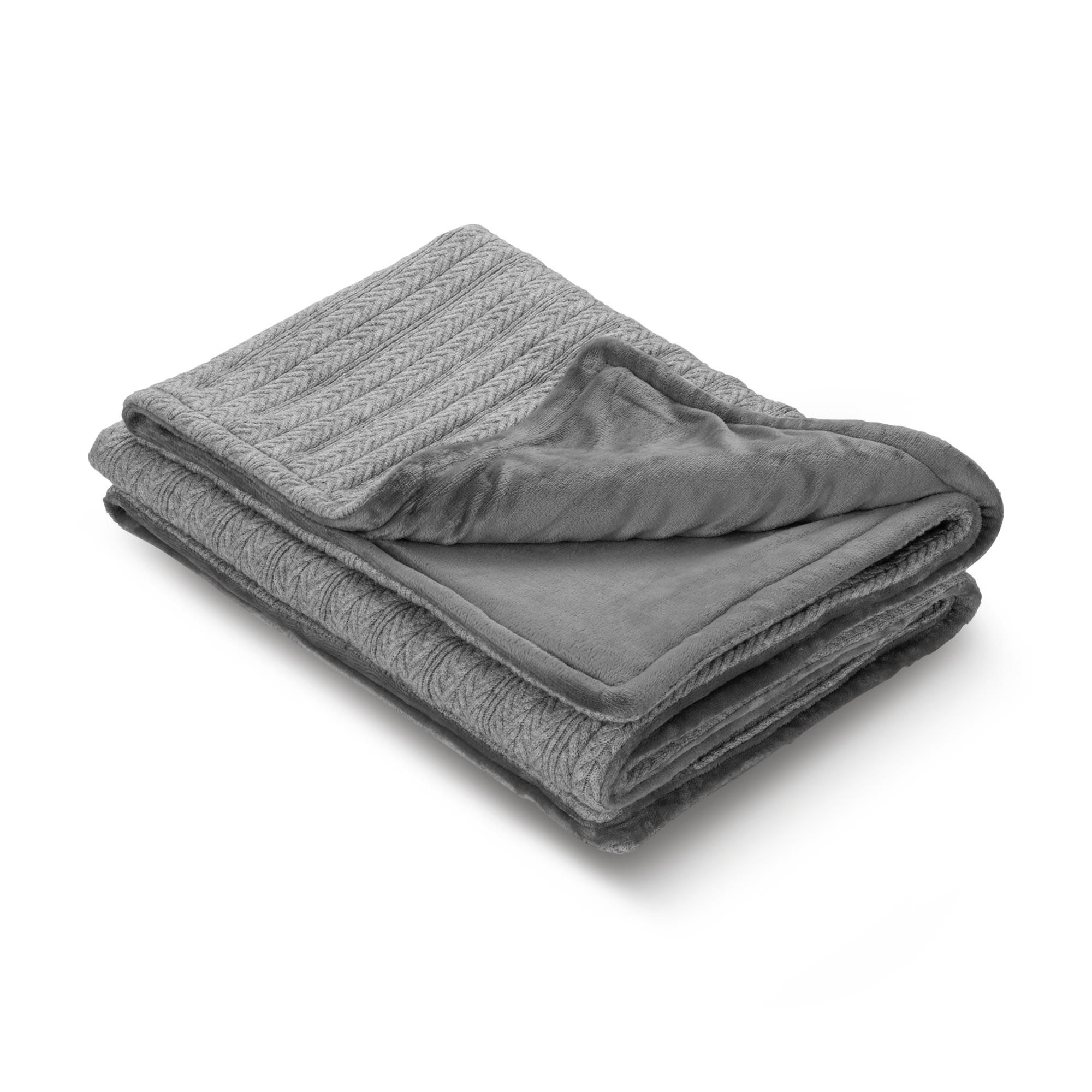 medisana HB 680 Heizdecke, Kuscheldecke im Strickmuster mit Abschaltautomatik