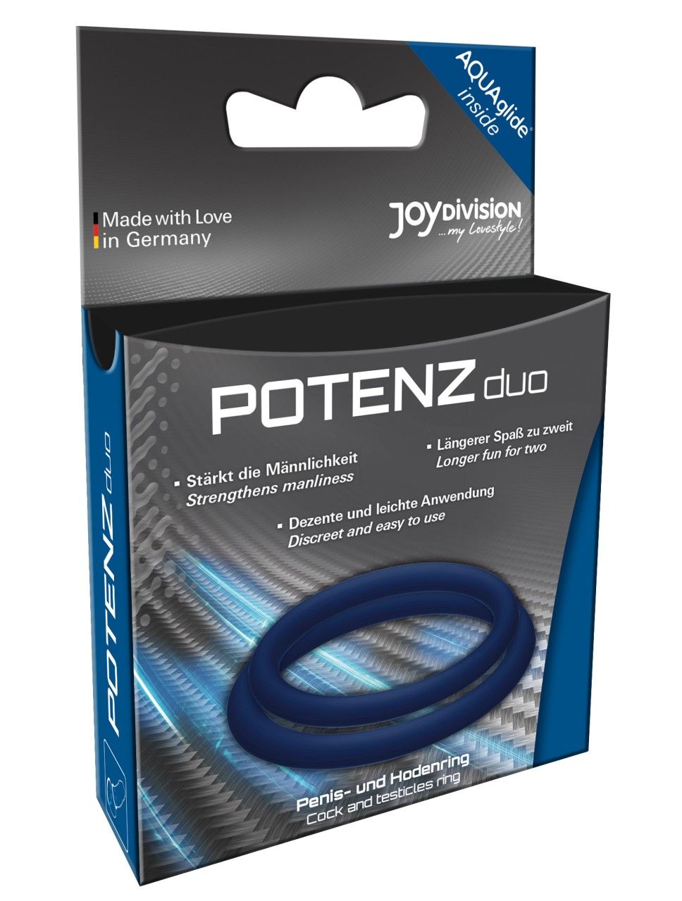 JOYDIVISION POTENZduo Penisring blau, groß L