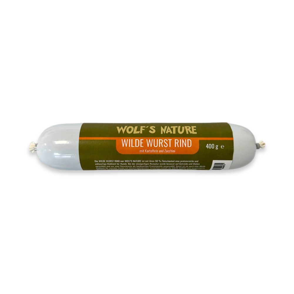 Wolf´s Nature ® Wilde Wurst Rind für Hunde