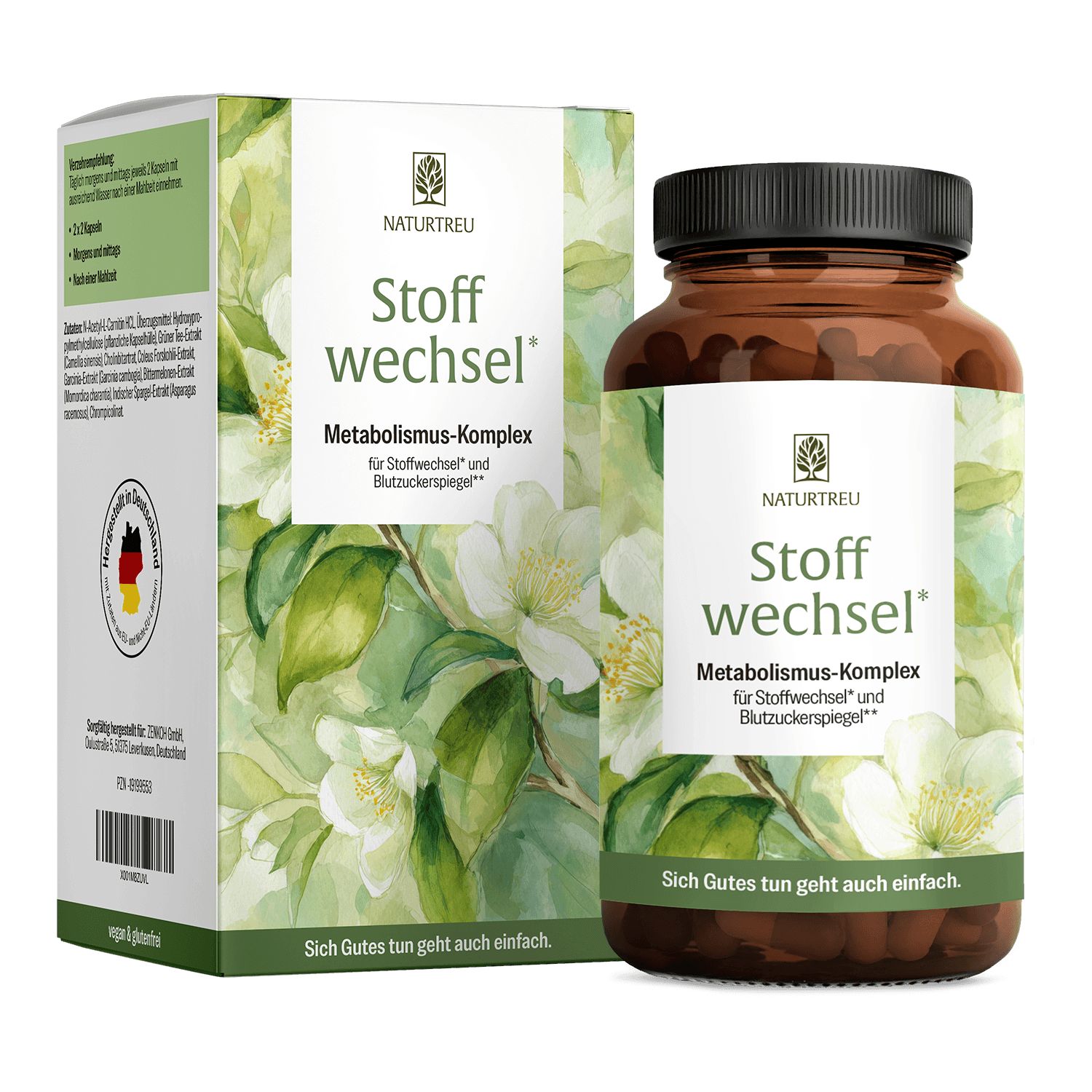 Stoffwechsel 120 vegane Kapseln Diät Unterstützung Forskohlii Chrom Cholin hochdosiert NATURTREU®