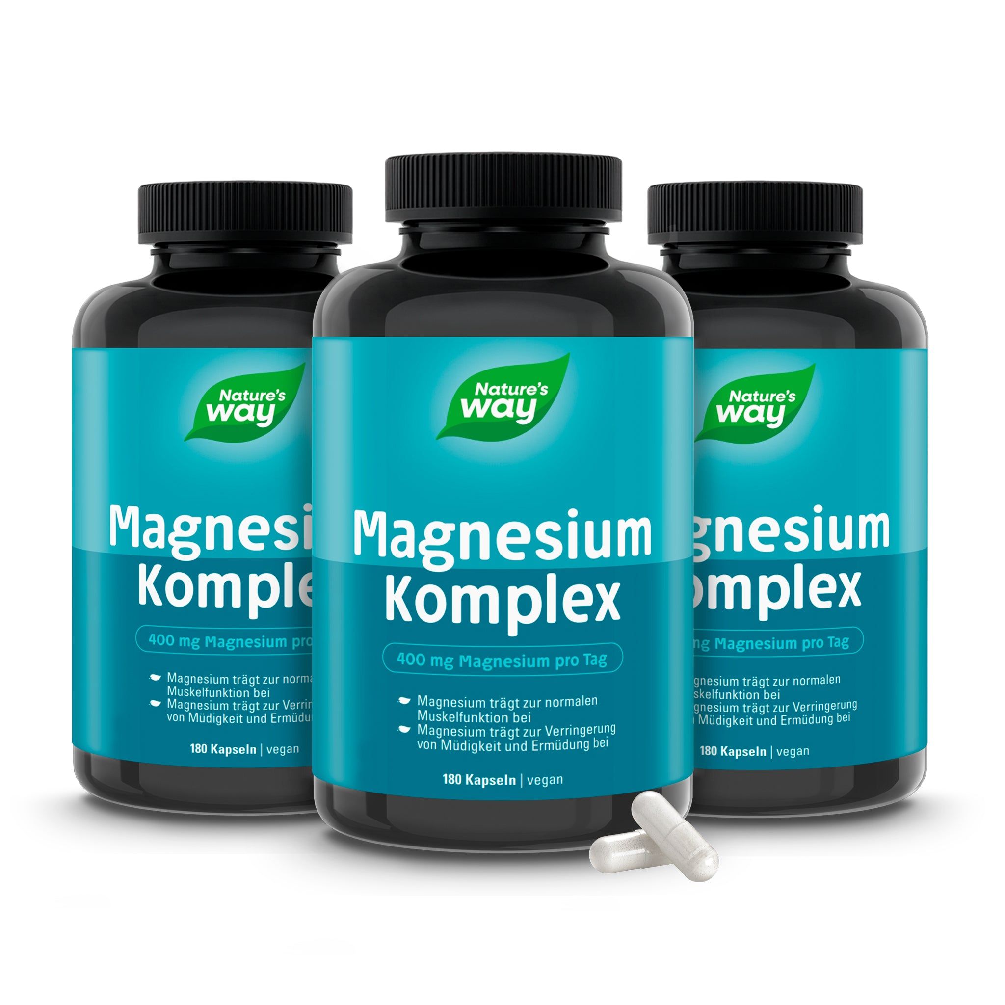 Nature's Way Magnesium Komplex Kapseln I 400 mg Magnesium hochdosiert