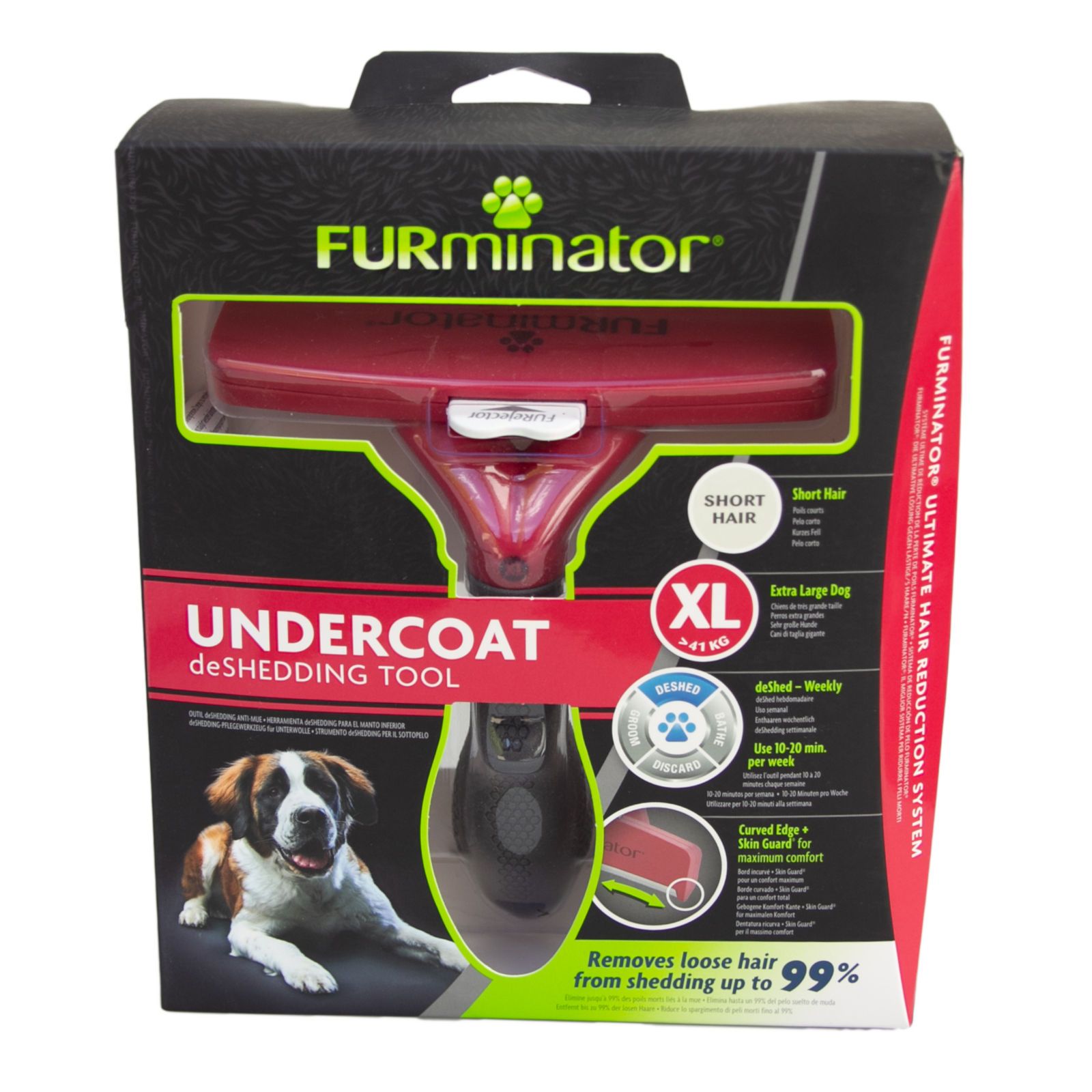 Furminator® deShedding 'für kurzhaarige Hunde (bis 5cm), Größe XL - für Hunde ab 42kg