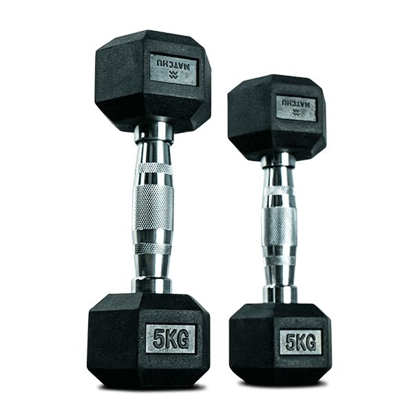 Matchu Sports - Hanteln Hexagon Set 5 kg - Dumbbell Set - Kurzhantelset