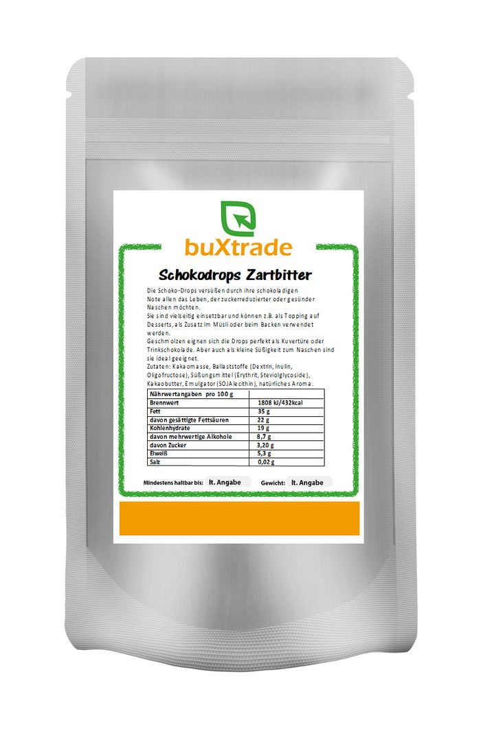 buXtrade Schokodrops Zartbitter